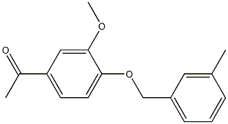 1-(3-METHOXY-4-[(3-METHYLBENZYL)OXY]PHENYL)ETHANONE 结构式