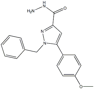 1-BENZYL-5-(4-METHOXYPHENYL)-1H-PYRAZOLE-3-CARBOHYDRAZIDE 结构式