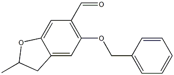 5-(BENZYLOXY)-2-METHYL-2,3-DIHYDRO-1-BENZOFURAN-6-CARBALDEHYDE 结构式