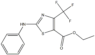 2-PHENYLAMINO-4-(TRIFLUOROMETHYL)THIAZOLE-5-CARBOXYLIC ACID ETHYL ESTER 结构式