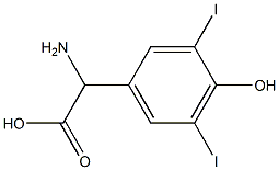 AMINO-(3,5-DIIODO-4-HYDROXY-PHENYL)-ACETIC ACID 结构式