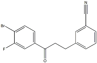 4'-Bromo-3-(3-cyanophenyl)-3'-fluoropropiophenone 结构式