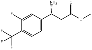 METHYL (3R)-3-AMINO-3-[3-FLUORO-4-(TRIFLUOROMETHYL)PHENYL]PROPANOATE 结构式