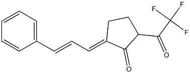 2-(E)-Cinnamylidene-5-(trifluoroacetyl)cyclopentanone 结构式