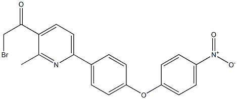 1-(6-(4-(4-NITROPHENOXY)PHENYL)-2-METHYLPYRIDIN-3-YL)-2-BROMOETHANONE 结构式