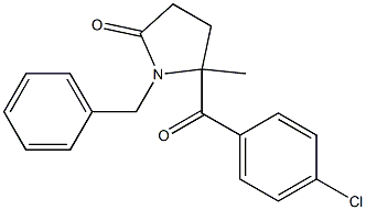 1-Benzyl-5-(4-chlorobenzoyl)-5-methylpyrrolidin-2-one 结构式