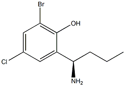 2-((1R)-1-AMINOBUTYL)-6-BROMO-4-CHLOROPHENOL 结构式