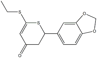 2-BENZO[1,3]DIOXOL-5-YL-6-ETHYLSULFANYL-2,3-DIHYDROTHIOPYRAN-4-ONE 结构式