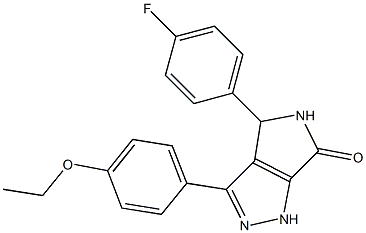 3-(4-ETHOXYPHENYL)-4-(4-FLUOROPHENYL)-4,5-DIHYDROPYRROLO[3,4-C]PYRAZOL-6(1H)-ONE 结构式