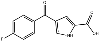 4-(4-FLUOROBENZOYL)-1H-PYRROLE-2-CARBOXYLIC ACID 结构式