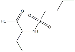 2-[(BUTYLSULFONYL)AMINO]-3-METHYLBUTANOIC ACID 结构式