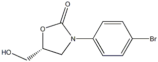 (5R)-3-(4-BROMOPHENYL)-5-HYDROXYMETHYLOXAZOLIDIN-2-ONE 结构式