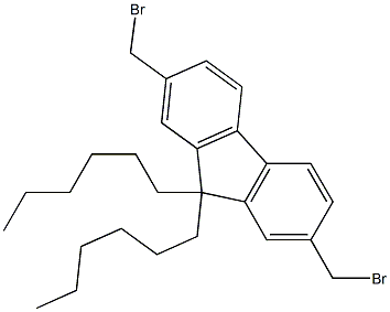 2,7-Bis(bromomethyl)-9,9-dihexyl-9H-fluorene 结构式