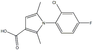 1-(2-Chloro-4-fluorophenyl)-2,5-dimethyl-1H-pyrrole-3-carboxylic acid 结构式
