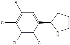 (2R)-2-(2,3,4-TRICHLORO-5-FLUOROPHENYL)PYRROLIDINE 结构式