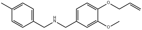 1-(4-(ALLYLOXY)-3-METHOXYPHENYL)-N-(4-METHYLBENZYL)METHANAMINE 结构式