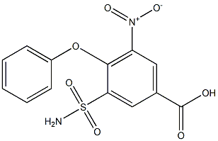 3-AMINOSULFONYL-5-NITRO-4-PHENOXY BENZOIC ACID 结构式