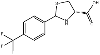 (4S)-2-[4-(三氟甲基)苯基]-1,3-噻唑烷-4-羧酸 结构式