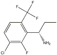 (1S)-1-[3-CHLORO-2-FLUORO-6-(TRIFLUOROMETHYL)PHENYL]PROPYLAMINE 结构式