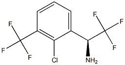 (1S)-1-[2-CHLORO-3-(TRIFLUOROMETHYL)PHENYL]-2,2,2-TRIFLUOROETHYLAMINE 结构式