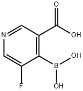 3-CARBOXY-5-FLUOROPYRIDINE-4-BORONIC ACID 结构式