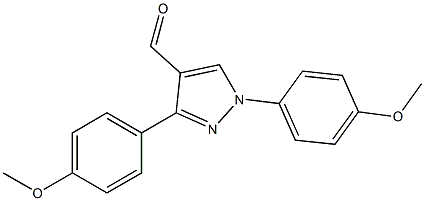 1,3-Bis(4-methoxyphenyl)-1H-pyrazole-4-carbaldehyde 结构式