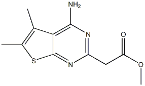 METHYL (4-AMINO-5,6-DIMETHYLTHIENO[2,3-D]PYRIMIDIN-2-YL)ACETATE 结构式