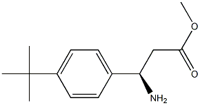 (R)-3-氨基-3-(4-(叔丁基)苯基)丙酸甲酯 结构式