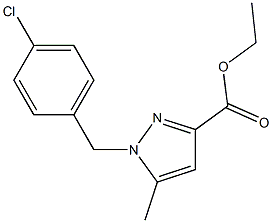 ETHYL 1-(4-CHLOROBENZYL)-5-METHYL-1H-PYRAZOLE-3-CARBOXYLATE 结构式