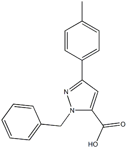 1-BENZYL-3-P-TOLYL-1H-PYRAZOLE-5-CARBOXYLIC ACID 结构式