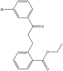 3'-BROMO-3-(2-CARBOETHOXYPHENYL)PROPIOPHENONE 结构式
