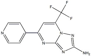 5-PYRIDIN-4-YL-7-(TRIFLUOROMETHYL)[1,2,4]TRIAZOLO[1,5-A]PYRIMIDIN-2-AMINE 结构式