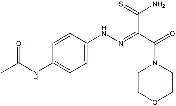 N-(4-{(2Z)-2-[2-AMINO-1-(MORPHOLIN-4-YLCARBONYL)-2-THIOXOETHYLIDENE]HYDRAZINO}PHENYL)ACETAMIDE 结构式