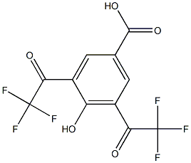 4-CARBOXY-2,6-BIS(TRIFLUOROACETYL)PHENOL 结构式