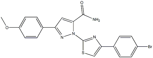 1-[4-(4-BROMOPHENYL)-1,3-THIAZOL-2-YL]-3-(4-METHOXYPHENYL)-1H-PYRAZOL-5-YLFORMAMIDE 结构式