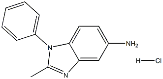 2-METHYL-1-PHENYL-1H-BENZIMIDAZOL-5-AMINE HYDROCHLORIDE 结构式