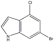 6-Bromo-4-chloro-1H-indole 结构式