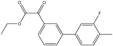 ETHYL 3-(3-FLUORO-4-METHYLPHENYL)BENZOYLFORMATE 结构式