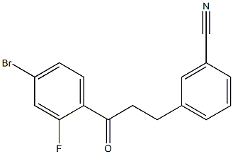 4'-Bromo-3-(3-cyanophenyl)-2'-fluoropropiophenone 结构式