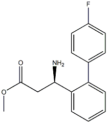 METHYL (3R)-3-AMINO-3-[2-(4-FLUOROPHENYL)PHENYL]PROPANOATE 结构式