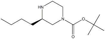 (R)-3-BUTYL-PIPERAZINE-1-CARBOXYLIC ACID TERT-BUTYL ESTER 结构式