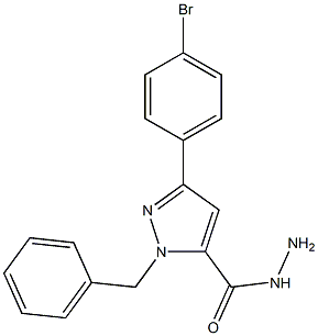 1-BENZYL-3-(4-BROMOPHENYL)-1H-PYRAZOLE-5-CARBOHYDRAZIDE 结构式