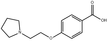 4-(2-PYRROLIDIN-1-YL-ETHOXY)-BENZOIC ACID 结构式