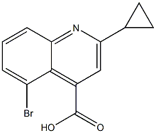 5-BROMO-2-CYCLOPROPYLQUINOLINE-4-CARBOXYLIC ACID 结构式