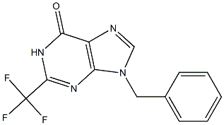 9-BENZYL-2-(TRIFLUOROMETHYL)-1,9-DIHYDRO-6H-PURIN-6-ONE 结构式