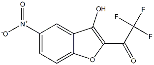 2,2,2-TRIFLUORO-1-(3-HYDROXY-5-NITRO-1-BENZOFURAN-2-YL)ETHANONE 结构式