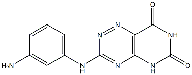 3-[(3-AMINOPHENYL)AMINO]PYRIMIDO[4,5-E][1,2,4]TRIAZINE-6,8(5H,7H)-DIONE 结构式