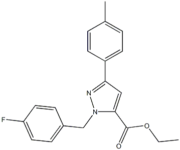 Ethyl 1-(4-fluorobenzyl)-3-p-tolyl-1H-pyrazole-5-carboxylate 结构式