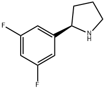 (R)-2-(3,5-二氟苯基)吡咯烷 结构式