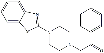 2-[4-(1,3-Benzothiazol-2-yl)piperazin-1-yl]-1-phenylethanone 结构式